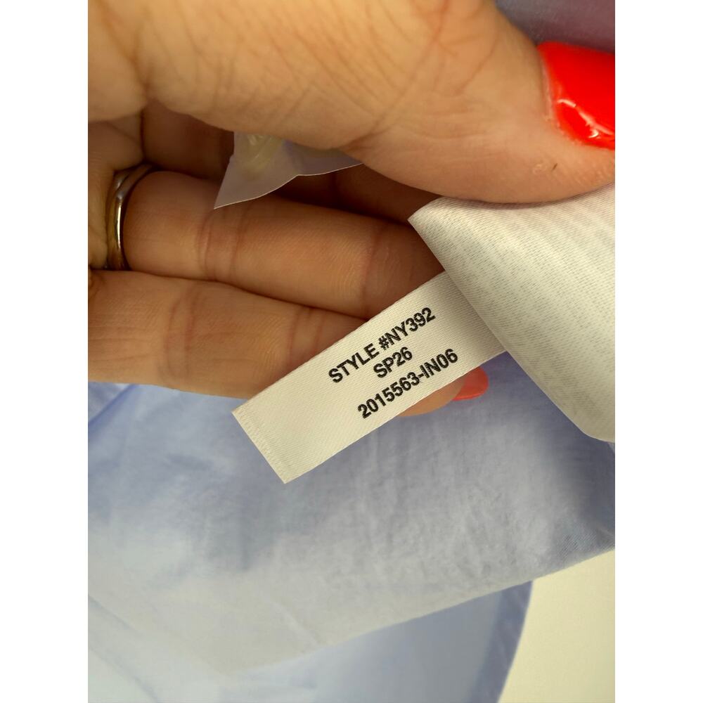 Madewell The Easy Shirt in Poplin Light Blue Oversized Button Front Blouse M NWT - Picture 10 of 10